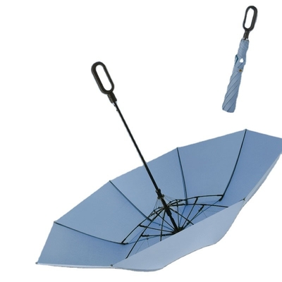Versterkte windparaplu Logo 23&quot; Automatische vouwparaplu voor mannen met ringboei
