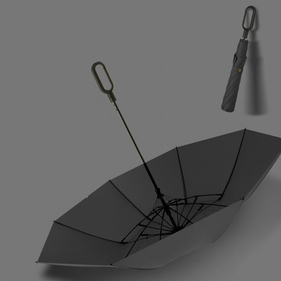 Versterkte windparaplu Logo 23&quot; Automatische vouwparaplu voor mannen met ringboei