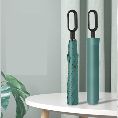 Versterkte windparaplu Logo 23&quot; Automatische vouwparaplu voor mannen met ringboei
