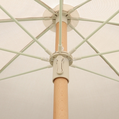 Aluminiumframe UV zonnebescherming buitenparasol tuin paraplu met aangepast logo en rand
