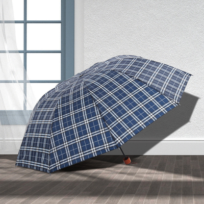 Reizigereed 65cm Drievoudig Plaid Par Paraplu Set Reclame met Logo Printing