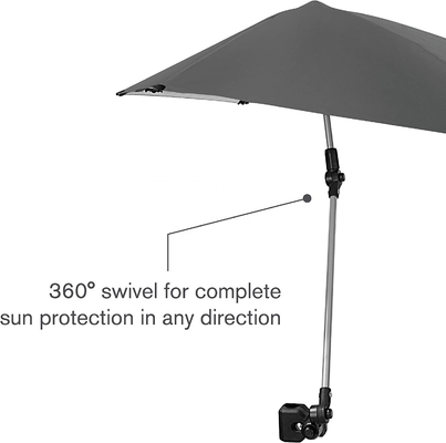 Outdoor Camping Beach Gebruik Sport Versa paraplu met SPF 50 en Universal Clamp clip