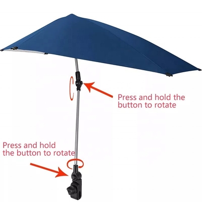 Outdoor Camping Beach Gebruik Sport Versa paraplu met SPF 50 en Universal Clamp clip