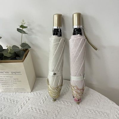 Reisgelegenheid Eenvoudige roze paraplu met twee vouwingen Lichte en praktische