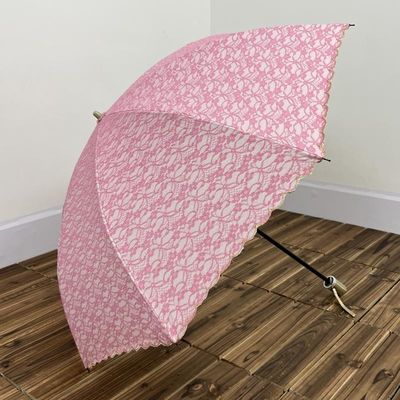 Reisgelegenheid Eenvoudige roze paraplu met twee vouwingen Lichte en praktische