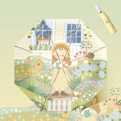 Minimalistisch ontwerp Paraplu's Automatische dubbele laag zonneparaplu voor UV-bescherming