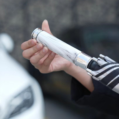 Plastic coating handle lang dubbel titanium zilver automatische golf paraplu voor buiten