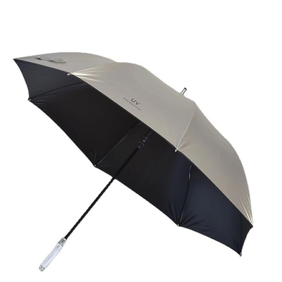 Plastic coating handle lang dubbel titanium zilver automatische golf paraplu voor buiten