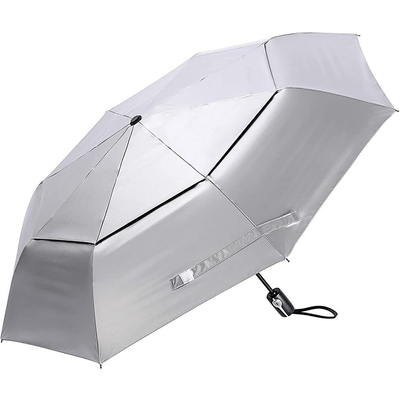 Dubbel ademend triple vouw paraplu eind reclame cadeau met polyester stof