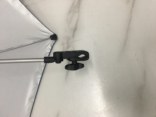 6 Rib Ronde Clip Zonneparaplu draaiende UV zonnebril Sliver coating en aangepast logo