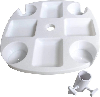 PP-bekerhouder en plastic bak accessoires voor outdoor strand paraplu in minimalistische stijl