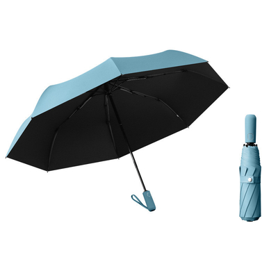 190T Nylon Stof Drievoudige paraplu voor winddichte ondersteuning en logo aanpassing