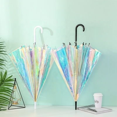 Glitter Effect Magische kleurverandering Reflectieve veelkleurige POE paraplu