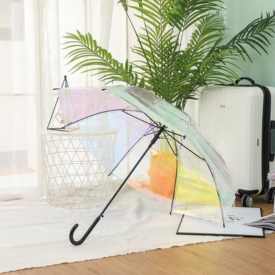 Glitter Effect Magische kleurverandering Reflectieve veelkleurige POE paraplu