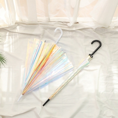 Glitter Effect Magische kleurverandering Reflectieve veelkleurige POE paraplu