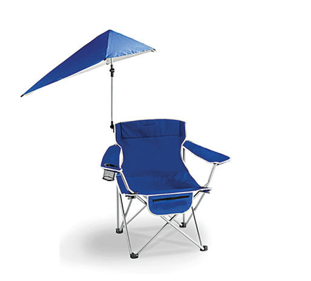 Draagbare rugzak strandstoel met verstelbare paraplu en aangepaste kleur 50*50*80cm