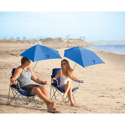 Draagbare rugzak strandstoel met verstelbare paraplu en aangepaste kleur 50*50*80cm