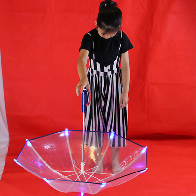 LED-kinderparaplu met op maat gemaakt logo op POE-stof helder en opvallend
