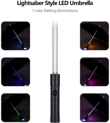 Scandinavische lichten Katana paraplu LED lichten Samurai zwaard ontwerp 190T Nylon stof
