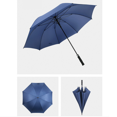 Gepersonaliseerde zwart-witte golfparaplu met 120cm open diameter
