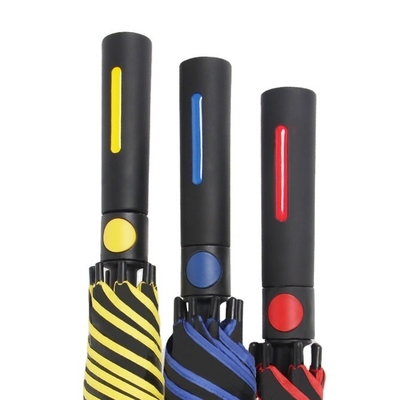 Geprinte autoopen golfparaplu met Pongee-paneelmateriaal en alles in één functie