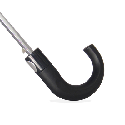 27 inch Semi Auto Open J Shape Plastic Handle 2 Klappende paraplu Winddicht en Duurzaam