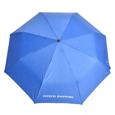 Custom Logo Drievoudig paraplu Polyester Regen en zon Gevouwen paraplu voor reisvoorzieningen