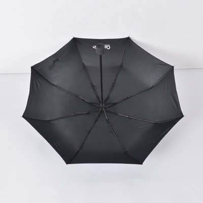 Custom Logo Drievoudig paraplu Polyester Regen en zon Gevouwen paraplu voor reisvoorzieningen
