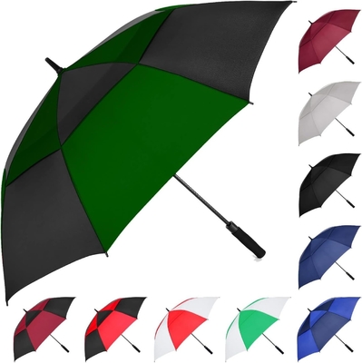 Dubbele golfparaplu met automatisch open hand dicht en gepersonaliseerd patroon printen