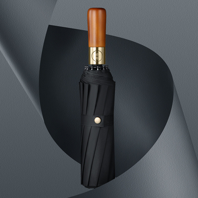 Houten handvat paraplu 12 ribben Winddicht Waterdicht Couture Patroon voor zakelijk cadeau