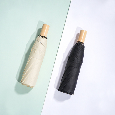 Houten handvat Design Aanpasbare reclame paraplu Minimalistische stijl Dual paraplu