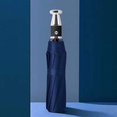Speciale handvat 3 vouwbare rechte gedrukte paraplu voor zon en regen 120cm open diameter