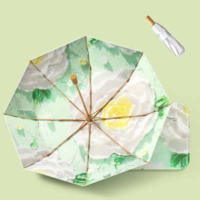 Opvouwbare advertentie paraplu Magie DIY Olieverfkunst voor vrouwelijke zonnebescherming