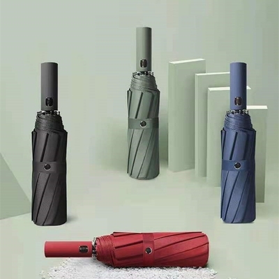 Gepersonaliseerd logo gedrukt Automatische paraplu All in 1 Windproof paraplu