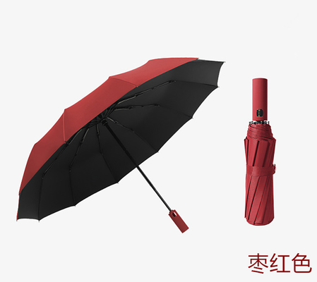 Gepersonaliseerd logo gedrukt Automatische paraplu All in 1 Windproof paraplu