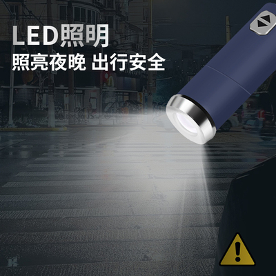 Reizen Reclame Custom Logo Print LED-paraplu met automatisch open minimalistisch ontwerp