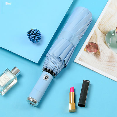 180 Roterende LED zaklamp handgreep paraplu Auto Open vouw ontwerp met metalen as