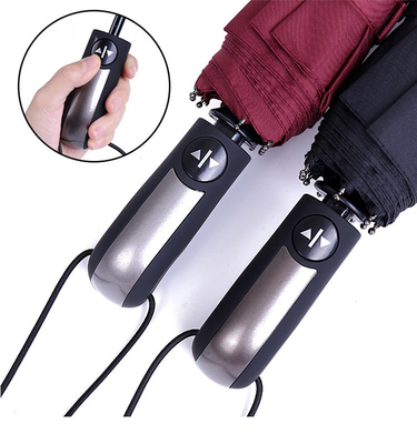 Volledig automatische triple opvouwbare auto open paraplu met aangepaste zonnebril patroon