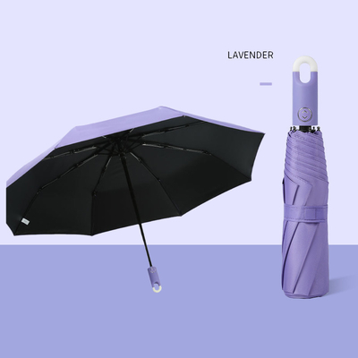 Best Design Lock Handle Paraplu voor reizen Gepersonaliseerd Logo Geprint Automatisch 3voudig