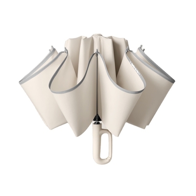 Minimalisme Stijl Rubber Handle UV zonnebrandcrème en regen paraplu voor buitenactiviteiten