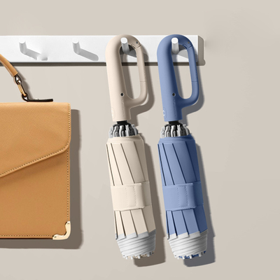 Minimalisme Stijl Rubber Handle UV zonnebrandcrème en regen paraplu voor buitenactiviteiten