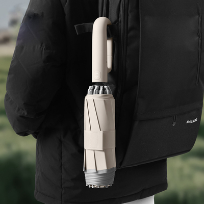 Minimalisme Stijl Rubber Handle UV zonnebrandcrème en regen paraplu voor buitenactiviteiten