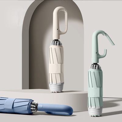 Minimalisme Stijl Rubber Handle UV zonnebrandcrème en regen paraplu voor buitenactiviteiten