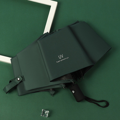 Polyester Open Volledig Automatisch Winddicht 3 Opvouwbaar Anti-UV Paraplu met Gepersonaliseerd Logo