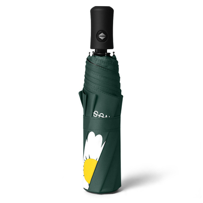 Warme verkoop 3 vouwbare automatische bloem multi kleur UV blok winddicht mode paraplu